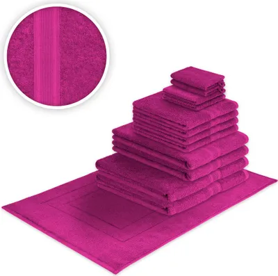 Produktbild von Handtücher Kombi Family Set 13teilig 500 g/m² Frottee Pink