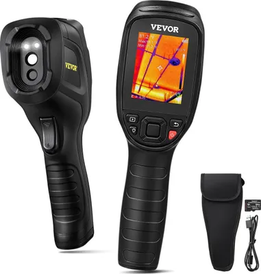 Zdjęcie produktu dla Kamera termowizyjna, rozdzielczość 320 x 240 pikseli, kamera wizualna o rozdzielczości 2 MP, częstotliwość odświeżania 25 Hz, kamera na podczerwień z zakresem temperatur od -4℉ do 1022℉, karta SD 64 GB i akumulator litowo-jonowy.