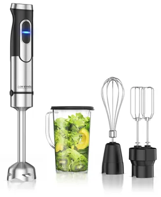 Produktbild von Arendo - Stabmixer Edelstahl 1500 Watt Set - Pürierstab - Turbotaste – 4 flügeli