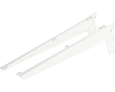Produktbild von Winkelträger 1-reihig 480 mm weiß 2 Stück