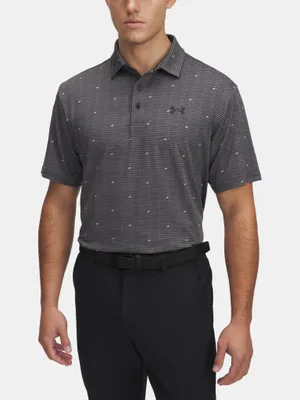 Image de Under Armour Golf Playoff 3.0 imprimé à manches courtes polo noir M / régulier hommes noir M
