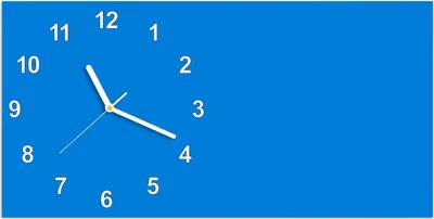 Produktbild von Wanduhr aus Glas mit Motiv Hellblauer Hintergrund I- 60 x 30 cm - inkl. Aufhängesystem