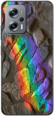 Produktbild von König Design Hülle kompatibel mit Xiaomi Redmi K50i Kunststoff Soft Handyhülle - Handy Case Regenbogen Steine