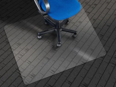 Produktbild von Bodenschutzmatte für Hartböden | Aus recyceltem PET | Transparent | 115x135 cm