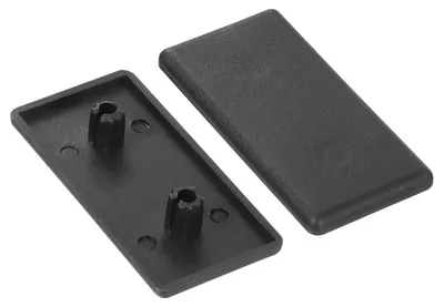 Productafbeelding van 14 Stuks Nylon Eindkappen voor T-profielen 60x30mm Zwart
