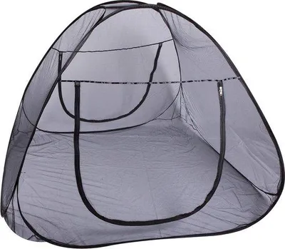 Produktbild von Famanu Mückennetz für Doppelbett - Insektenschutz für Camping - 140 x 200 cm - Anthrazit
