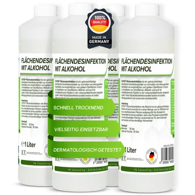 Produktbild von Flotex Flächendesinfektion mit Alkohol 4 x 1L Flächendesinfektionsmittel