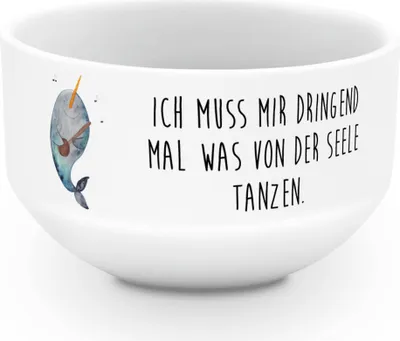 Produktbild von Mr. & Mrs. Panda salatschälchen Narwal Gitarre - Weiß - Geschenk, Tanzen, Suppenschüssel, Urlaub, Schüssel, schale, Gespräche, frühstücksbowl, reisschale, Obstschale, Wal