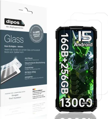 Image de 2x Protection ecrán pour Doogee Fire7 Outdoor Verre souple Film Protecteur 9H dipos