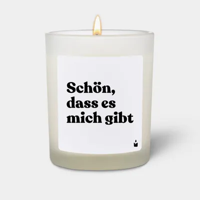 Produktbild von ChattyCandles Duftkerze Weiss Flowery Schön, dass es mich gibt