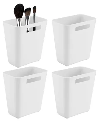 Produktbild von Selbstklebende Wandaufbewahrungsboxen, weiß, für Küchenschranktüren, kleine Aufbewahrungsboxen, Büroorganizer, Kleiderschrankorganizer, Kühlschrankorganizer mit selbstklebenden Haken, Organizer für Kleinigkeiten