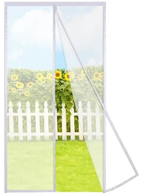 Produktbild von Magnet Fliegengitter Balkontür 75x230cm Weiß Selbstschließend Ohne Bohren