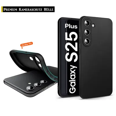 A black silicone phone case is shown, with a phone inside it, and another case is shown separately.