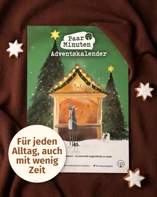 Produktbild von PaarMinuten Adventskalender 2026 – neue Erlebnisse, vom Vorgänger waren 40.000 Paare begeistert, 24 Erlebnisse für Paare, für jeden Alltag, Geschenk