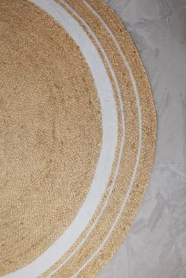 Produktbild von Juteteppich handgewebt, rund 60 cm, für Wohnzimmer