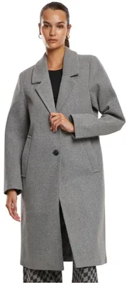Produktbild von Urban Classics Ladies Basic Coat darkgreymelange, XL