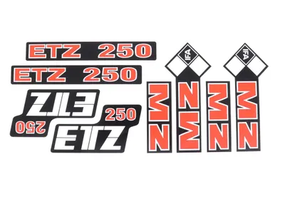 Produktbild von Set: Aufkleber, Komplettsatz - für MZ ETZ250