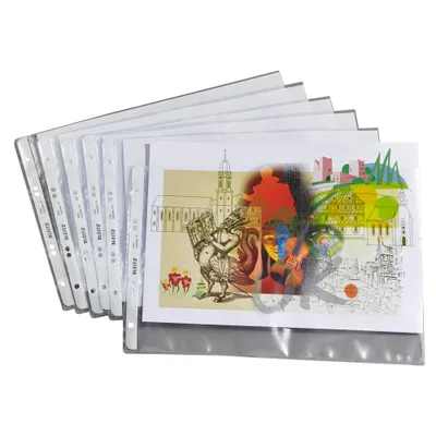 Image de 50 pochettes LEITZ 4724 transparentes grainées