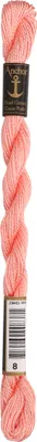 Produktbild von Anchor Perlgarn Stärke 5 4585000-00008 lachsrosa Stickgarn, 100 % Baumwolle, 5g Strängchen