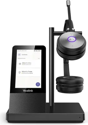 Produktbild von Yealink WH66 Dual Teams System de Persönliche Audiokonferenzen Wireless Headset Office/Centre de Anrufe USB Typ A Bluetooth Base de Laden Schwarz
