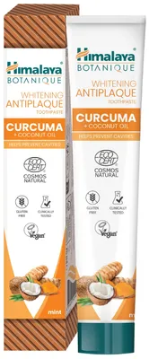 Obrázek produktu pro Himalaya Botanique Bělící zubní pasta s kurkumou a kokosovým olejem (75ml), 102960