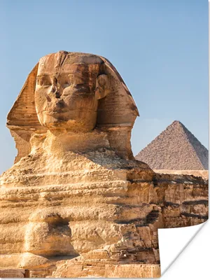 Produktbild von MuchoWow® Poster Nahaufnahme der Sphinx von Gizeh in Ägypten 120x160 cm - Wandbilder