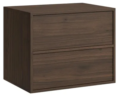 Zdjęcie produktu dla Badplaats Szafka pod Umywalkę Mali 60 cm – Orzech – Szafka Łazienkowa – Wisząca Szafka