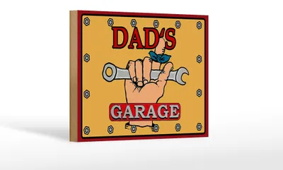 Produktbild von Holzschild Spruch 18x12cm dad´s Garage Papa Werkstatt