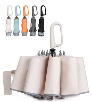 Productafbeelding van Inverted Paraplu met Carabiner Handvat - Windbestendig - 117 cm