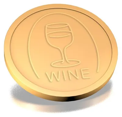 Image de Jetons CombiCraft de vin en relief beige - 250 pièces