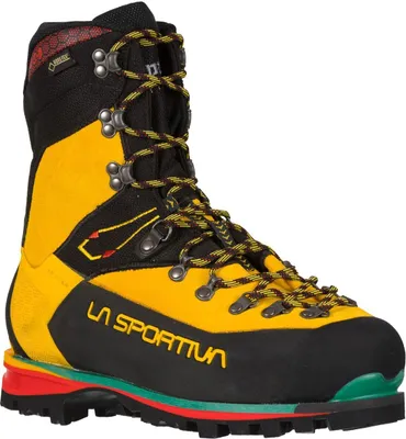 Bergschuh "Nepal Evo Gtx" von La Sportiva in Gelb und Schwarz mit Schnürung und griffiger Sohle.