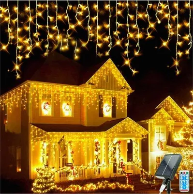 Obrázok produktu pre Solárny LED reťazový svietidlo, 8 m, 264 LED diód, vodotesné, do záhrady a na terasu