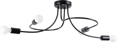 Produktbild von Kronleuchter LEVAR schwarz 4xE27 15W Stahl 32x47x75cm Sollux Lighting