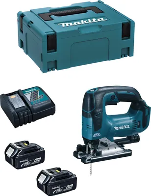 Produktbild von Makita DJV182RMJ, Schwarz, Blau, -45 - 45°, Aluminium, Überlastschutz, 13,5 cm, 2 cm
