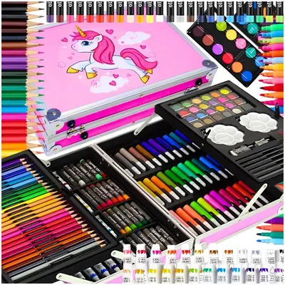 Immagine prodotto di Set artistico per bambini per dipingere, valigia, pastelli, colori, regalo, XXL