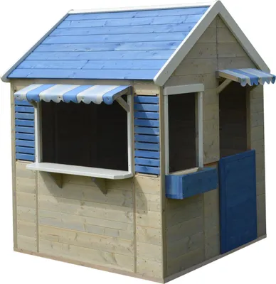 Produktbild von KANGUI - Kinder-Spielhaus für draußen – Holzspielhaus mit Boden FLOWI