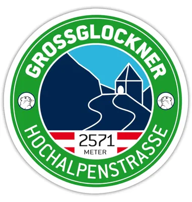Produktbild von Spreadshirt Großglockner Hochalpenstraße Souvenir Österreich Sticker Aufkleber, 10 x 10 cm, Mattweiß
