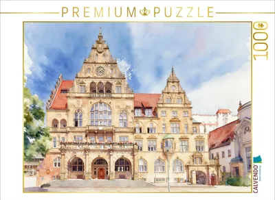 Produktbild von CALVENDO Puzzle Altes Rathaus in Bielefeld | 1000 Teile Lege-Größe 64x48cm Foto-Puzzle für glückliche Stunden