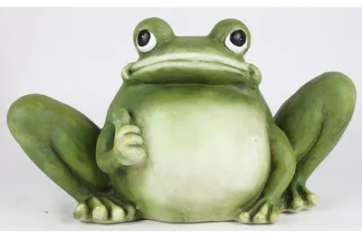 Produktbild von Gartenfigur Dicker Frosch 55 × 30,5 × 31 cm aus Magnesia – dekorative Tierfigur für Garten, Terrasse und Balkon