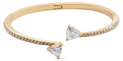 Produktbild von Swarovski Mesmera Armreif, Vergoldeter Damenarmreif mit Zwei Weißen Zirkonia-Her