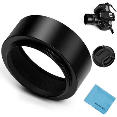 Produktbild von Metall Gegenlichtblende 62mm mit Objektivdeckel für Kameras