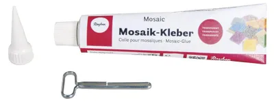 Produktbild von Rayher Mosaikkleber, Tube 78 ml, mit Tubenschlüssel, transparent, frostunempfind