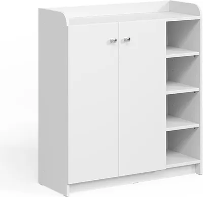Produktbild von Schuhschrank Vicco Moritz Weiß 83 x 91.4 cm mit 2 Türen, Model 57836