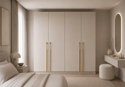 Produktbild von Kleiderschrank 4-türig – moderner Schrank viel Stauraum, Schlafzimmer Garderobenschrank - Schrank Glamy 4D - Cashmere