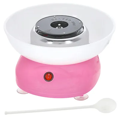 Produktbild von Zuckerwatte Maschine rosa weiß 27x16cm Kunststoff Baumwolle Candy Jahrmarkt Zuckerwattengerät Küchenmaschine Zucker
