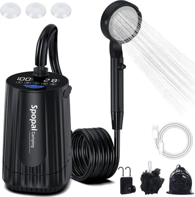 Obrázok produktu pre Kempingová sprcha 10000 mAh, s čerpadlom a hadicou, na kempovanie