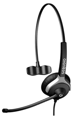 Image de Gequdio WA9007 - filaire - bureau/centre d'appel - 60 g - casque - noir