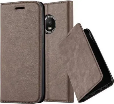 Image de Cadorabo Housse pour Motorola MOTO G5 PLUS Housse de protection marron Housse pour téléphone portable Etui Case Cover Fermeture magnétique