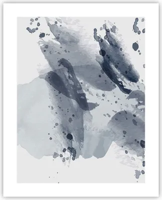 Produktbild von Poster - Poster ohne Rahmen - Abstraktion Blau Minimalismus - 40x50 cm - Wand Bild - Wanddeko - Wandbilder - Kunstposter - Wandposter - Bilder - Kunstdruck - Wanddekoration - P2XPA40x50-4941