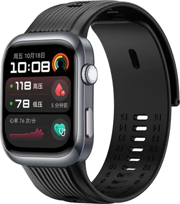 Produktbild von Strap-it Smartwatch Silikonarmband - passend für die Huawei Watch D2 (schwarz)